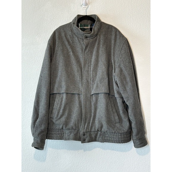 Members Only Other - Vintage Members Only Wool‎ Coat Hood Gray Size XLT Bomber Jacket Flannel Lined